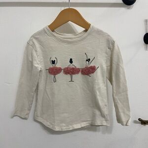 Gap Toddler Girls Dance Ballerina Ballet Dancer Long Sleeve Shirt